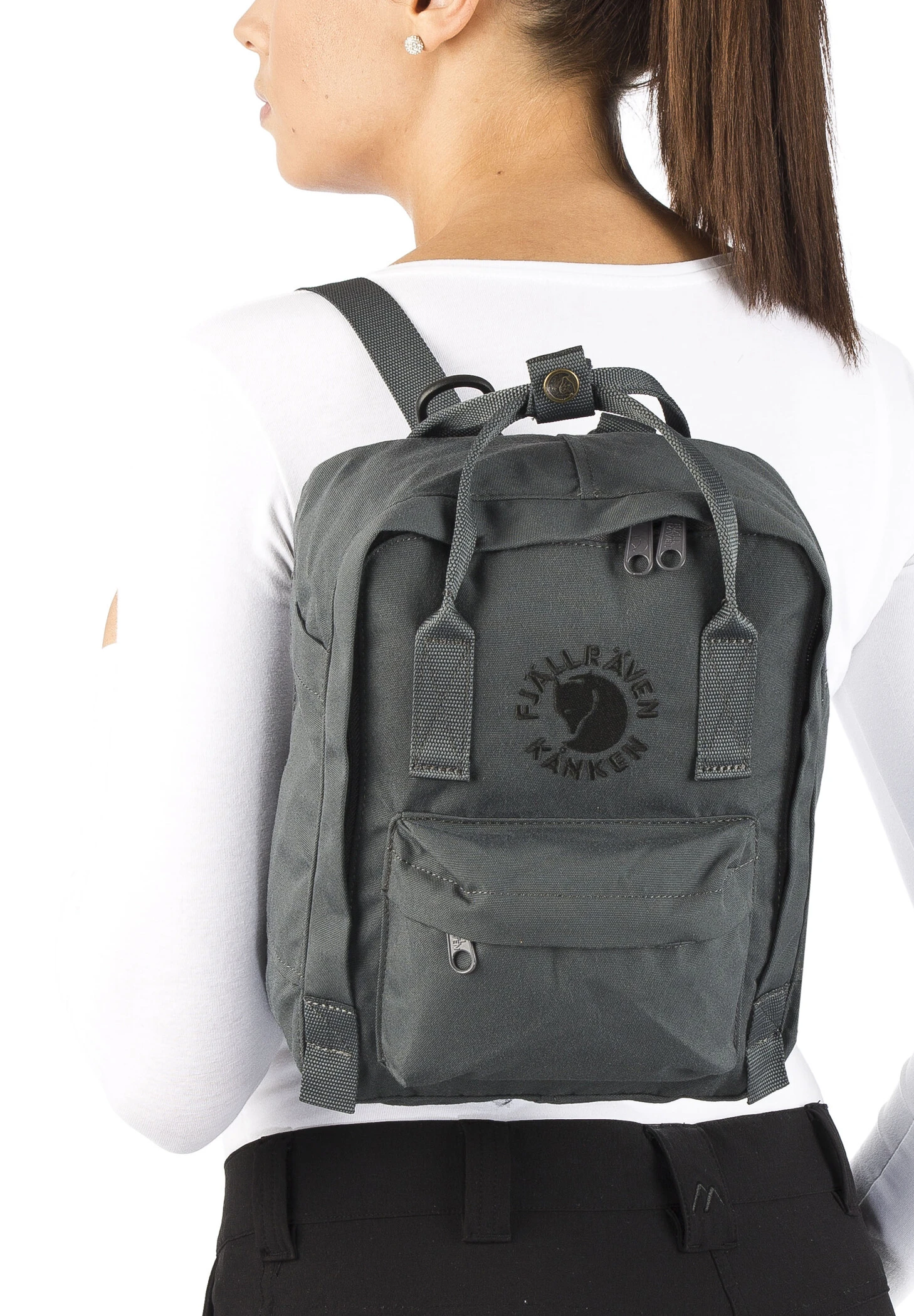 Fjällräven Re-Kånken Mini Sac à dos Enfant, noir 6 Fjällräven Re-Kånken Mini Sac à dos Enfant, noir – Image 4