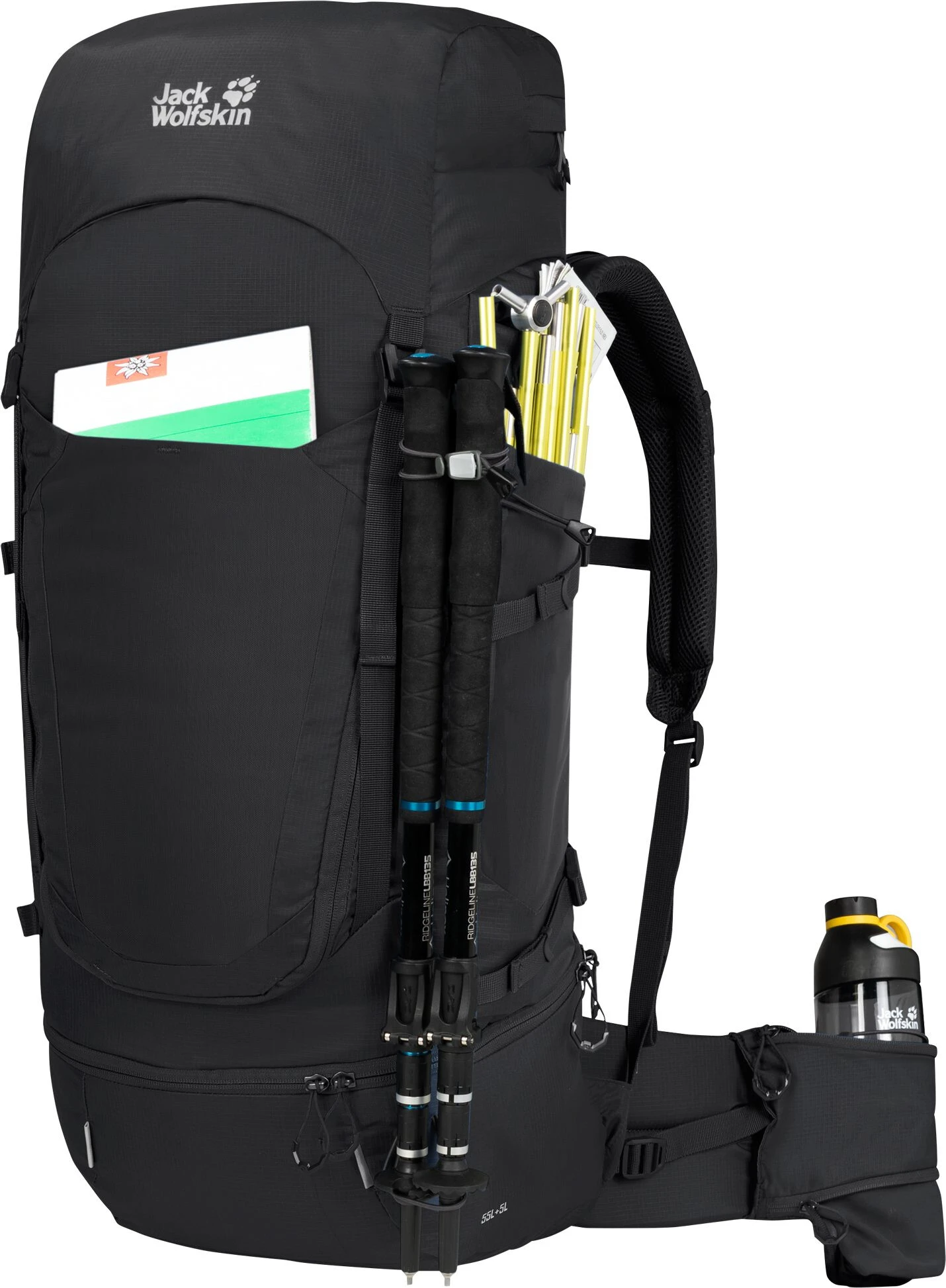 Jack Wolfskin Highland Trail 55 Sac à dos, noir 4 Jack Wolfskin Highland Trail 55 Sac à dos, noir – Image 2